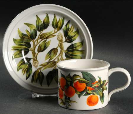 Oranges & Lemons Flat Cup & Saucer Set
