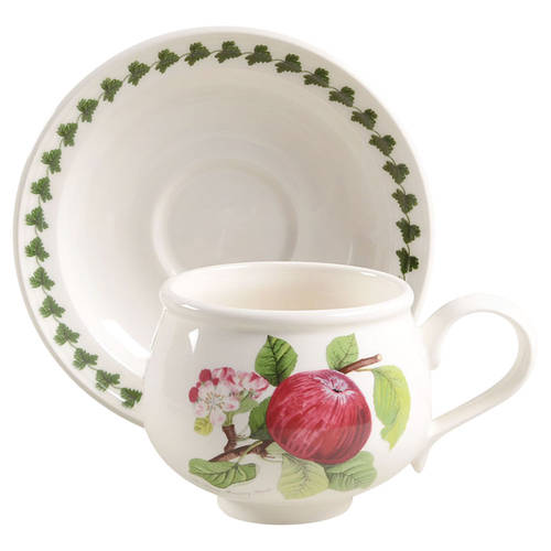 Pomona Romantic Breakfast Cup & Saucer Set w/Laurel