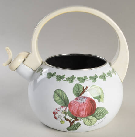 Pomona Metal Kettle No Lid w/White Handle & Finial