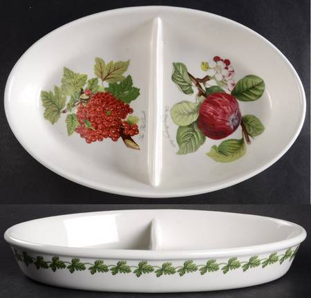 Pomona 11" Oval Divided Vegetable Bowl