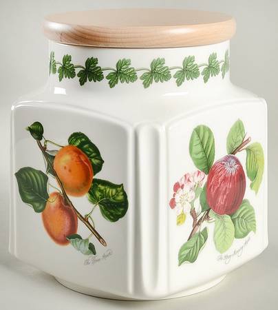Pomona Square Cookie Jar & Wood Lid