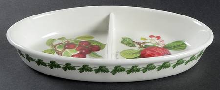 Pomona 11" Oval Divided Vegetable Bowl by Portmeirion