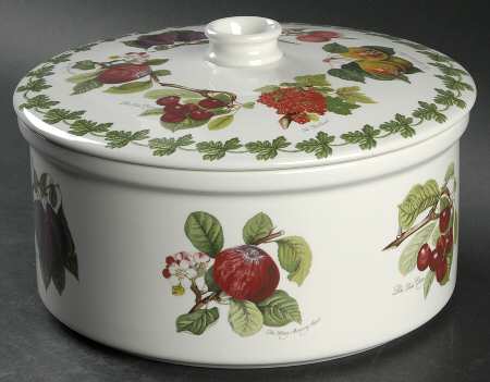 Pomona 3 Qt Round Drum Shape Covered Casserole by Portmeirion