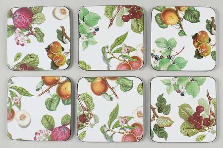 Pomona Square Corkback Coaster - Set of 6 Motif 27A-F