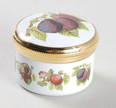 Pomona 1" Round Enamel Box & Lid