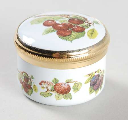 Pomona 1" Round Enamel Box & Lid