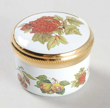 Pomona 1" Round Enamel Box & Lid