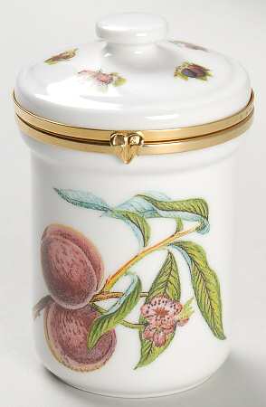 Pomona Bread Crock Miniature Box with Hinged Lid by Portmeirion