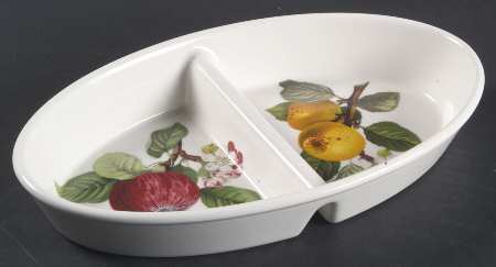 Pomona 11" Oval Divided Vegetable Bowl by Portmeirion