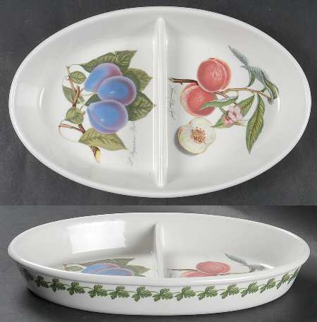 Pomona 11" Oval Divided Vegetable Bowl