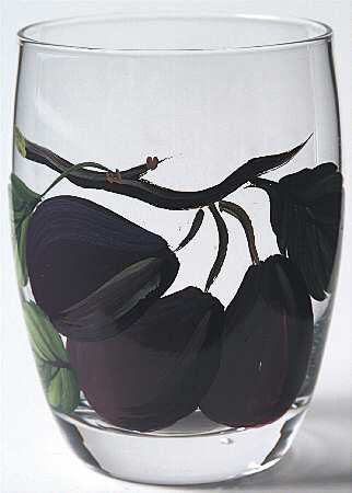 Pomona 14 Oz Handpainted Glassware Double Old Fashioned