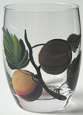 Pomona 14 Oz Handpainted Glassware Double Old Fashioned