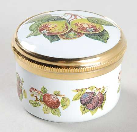 Pomona 1" Round Enamel Box & Lid