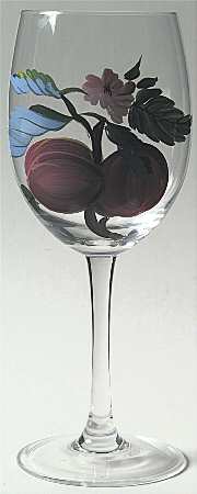 Pomona 18 Oz Handpainted Glassware Goblet by Portmeirion