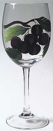 Pomona 18 Oz Handpainted Glassware Goblet by Portmeirion