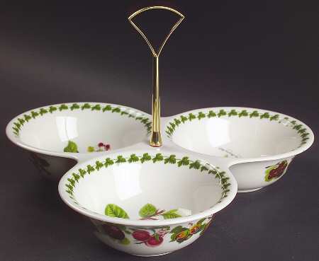 Pomona 3-Part Relish with Center Metal Handle