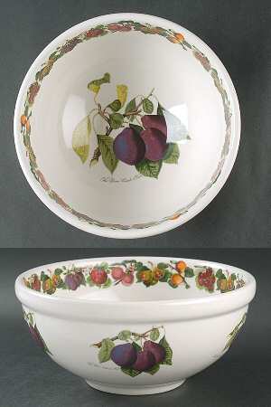 Pomona 9" Salad Serving Bowl W/Fruit Border