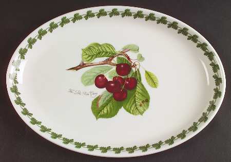 Pomona 13" Oval Steak Platter with Laurel Border