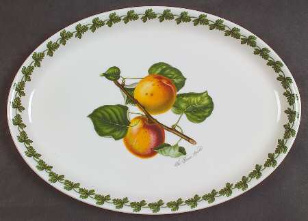 Pomona 13" Oval Steak Platter with Laurel Border by Portmeirion