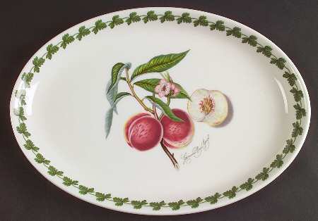 Pomona 13" Oval Steak Platter with Laurel Border