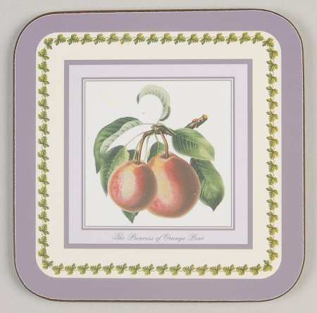 Pomona Square Coaster w/Corkback & Purple Border