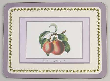 Pomona Placemat w/Corkback & Purple Border