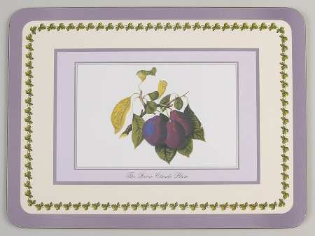 Pomona Placemat w/Corkback & Purple Border