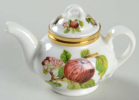 Pomona Tea Pot Miniature Box with Hinged Lid