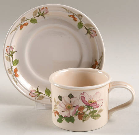 Countryside Flat Cup & Saucer Set