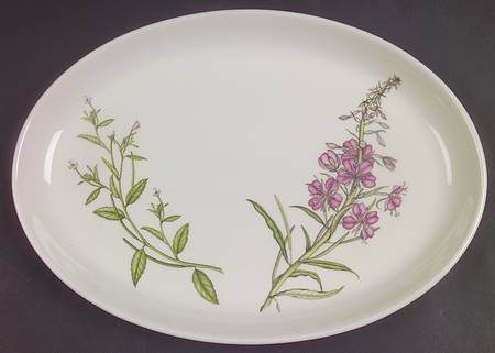 The Queen's Hidden Garden 12" Oval Steak Platter