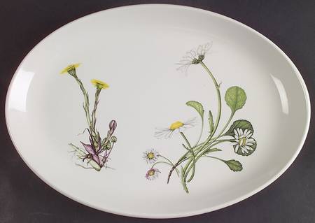 The Queen's Hidden Garden 12" Oval Steak Platter