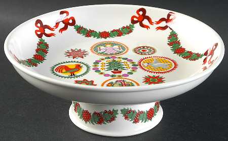 Spirit of Christmas Round Compote (Height X Width)