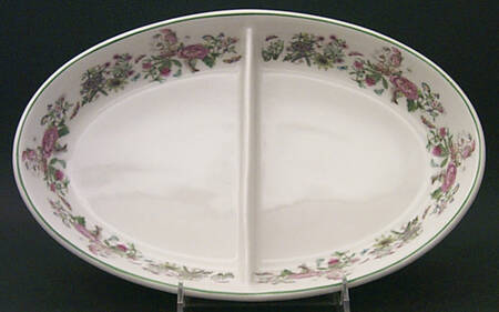 Summer Garland 11" Oval Divided Vegetable Bowl