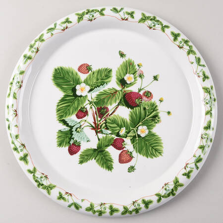Summer Strawberries Plate for Cheese Dome