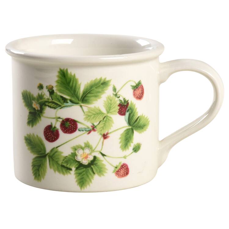 Summer Strawberries Flat Demitasse Cup
