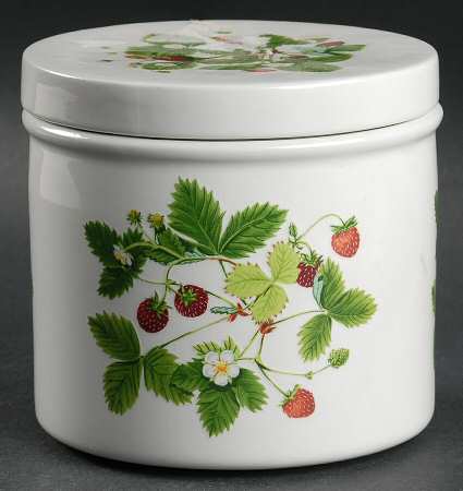 Summer Strawberries 4" Storage Jar & Lid