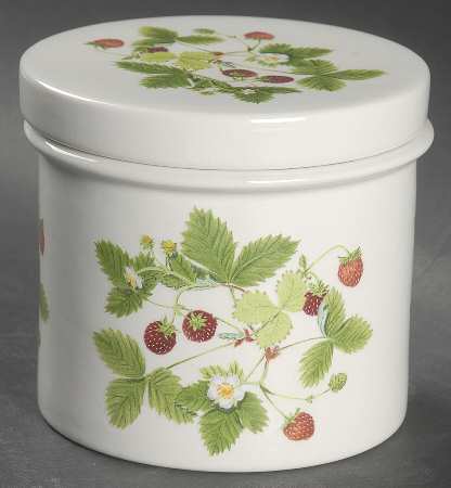 Summer Strawberries 3" Storage Jar & Lid