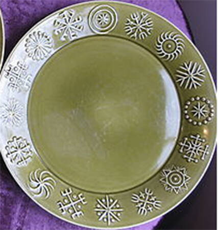 Totem Olive Green Dinner Plate