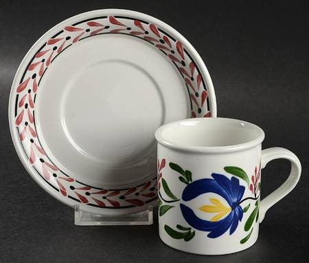 Welsh Dresser Flat Demitasse Cup & Saucer Set