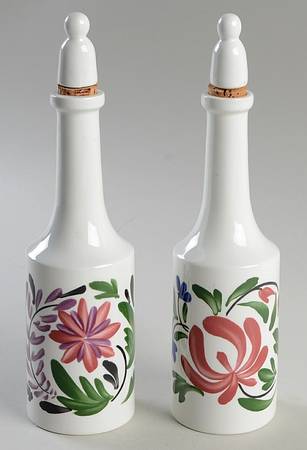 Welsh Dresser Oil/Vinegar Cruet Set with Stoppers - Set of 2 Motifs
