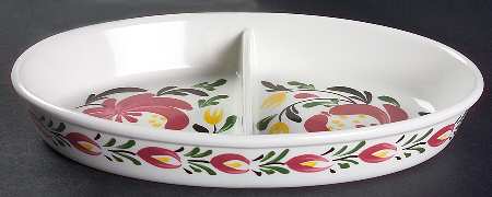 Welsh Dresser 11" Oval Divided Vegetable Bowl