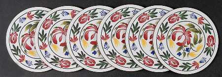 Welsh Dresser 6 Piece Set Round Corkback Coaster