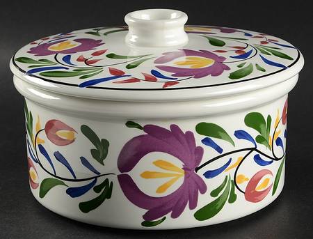 Welsh Dresser 1.5 Qt Rd Cov Drum Casserole/Vegetable/Souffle