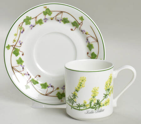 Welsh Wild Flowers Flat Demitasse Cup & Saucer Set