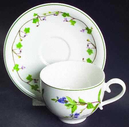 Welsh Wild Flowers Flat Cup & Saucer Set