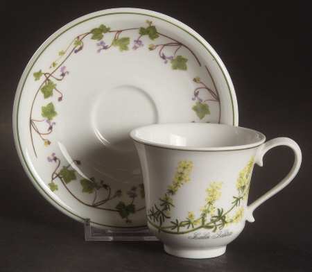 Welsh Wild Flowers Footed Demitasse Cup & Saucer Set