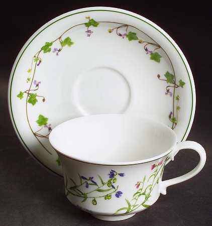 Welsh Wild Flowers Footed Cup & Saucer Set