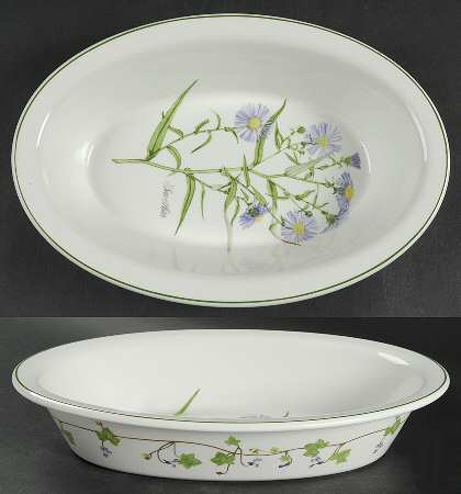 Welsh Wild Flowers 11" Oval Vegetable Bowl