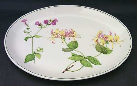 Welsh Wild Flowers 12" Oval Steak Platter