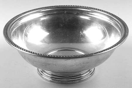 Sterling Hollowware Footed Sterling Round Vegetable Bowl